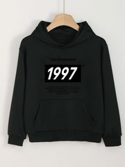 1997 Girls Cartoon Pattern Hooded Sweatshirt Long Sleeve Pullover