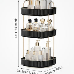 360 Rotating Makeup Organizer for Vanity Skincare Clear Make Up Storage