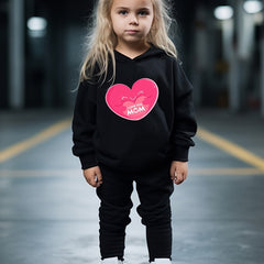 OERYUI Kids 2pcs Activewear Set Heart Graphic Hoodies Pants Spring Fall