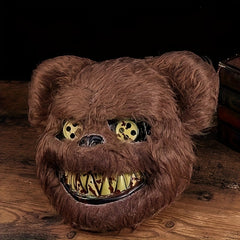 Terrifying Halloween Bear Mask Bloodied Plush Head Mask