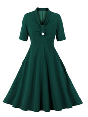 V Neck Bow Front Dress Slim Casual Bridesmaid Dress Spring & Fall