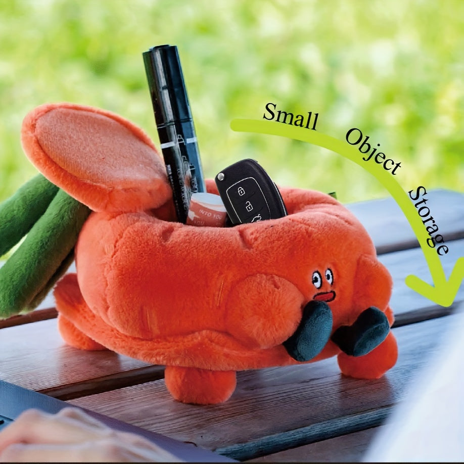 Soft Carrot Plush Expression Doll Toy Decorative Storage Plush Carrot Toy