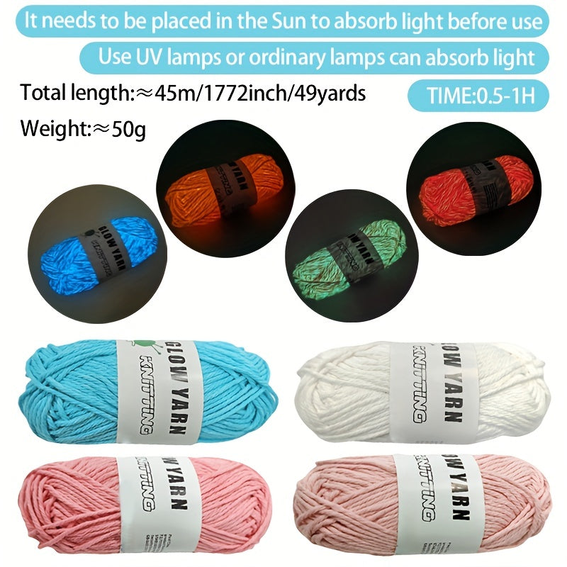 Luminous Braided Thread Grimace Face Mask DIY Knitting