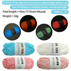 Luminous Braided Thread Grimace Face Mask DIY Knitting