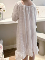 Girls Ruffle Trim Princess Dress Pajamas Kids Nightdress