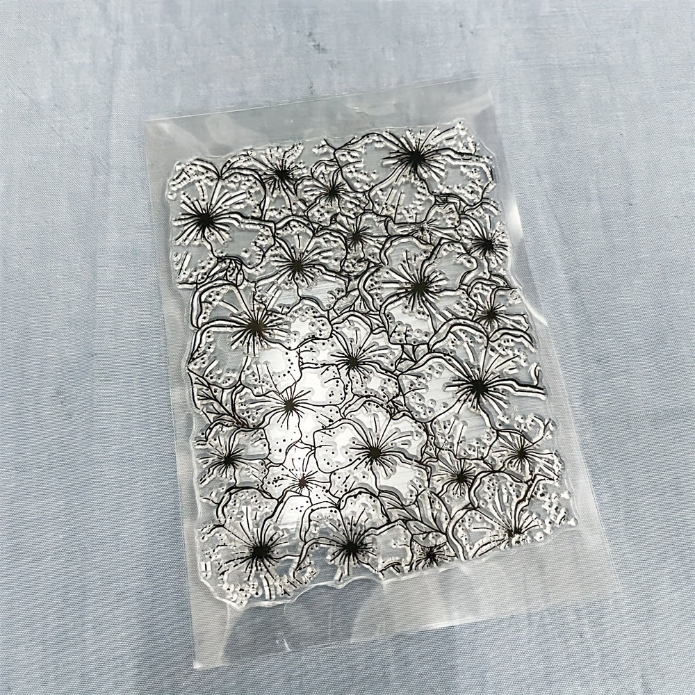 Flower Background Transparent Stamp Silicone Stamp Craft DIY Card Decoration