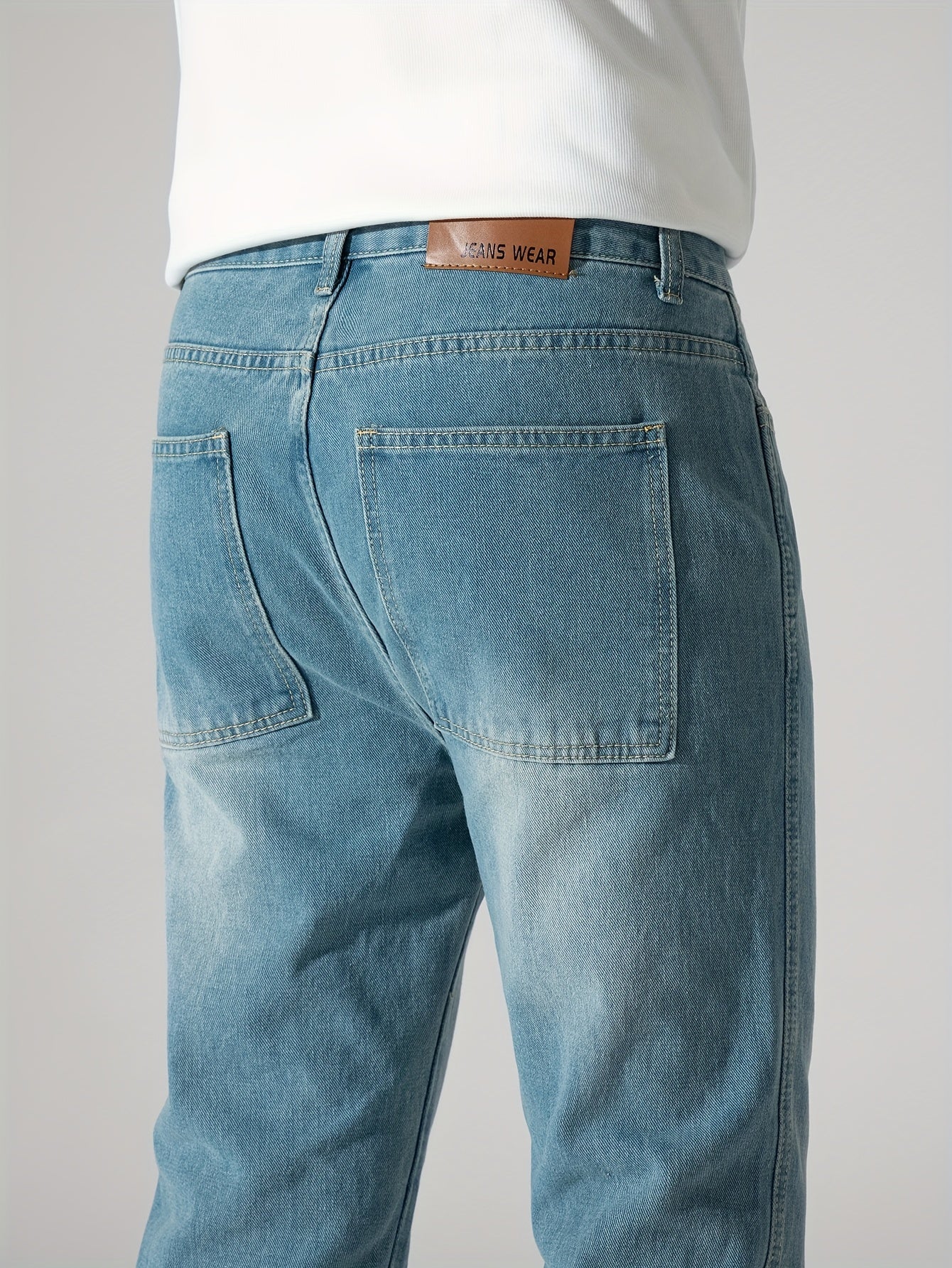Men's Straight Leg Jeans Casual Street Style Denim Pants