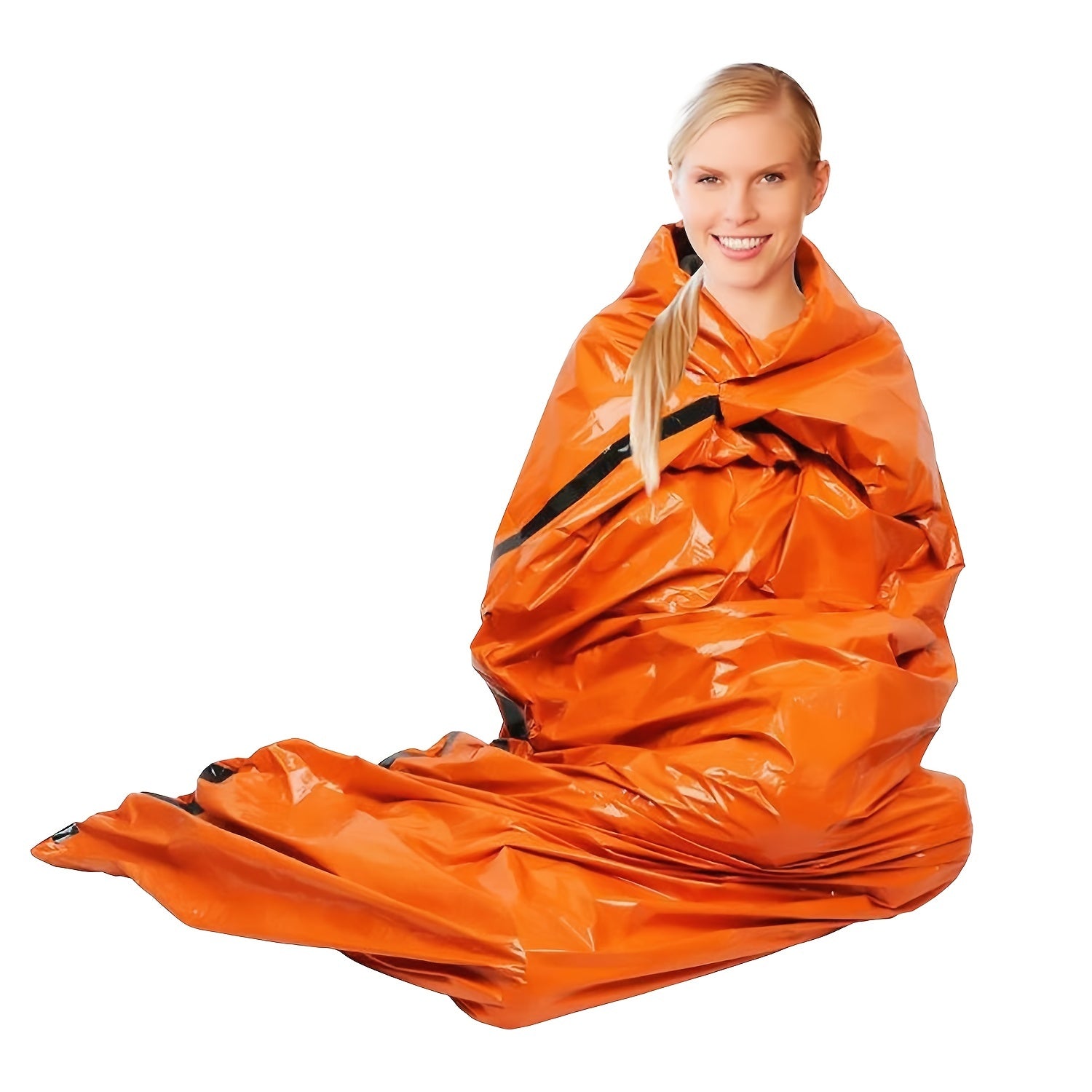 Double Layer Emergency Sleeping Bag with Nylon Storage Bag