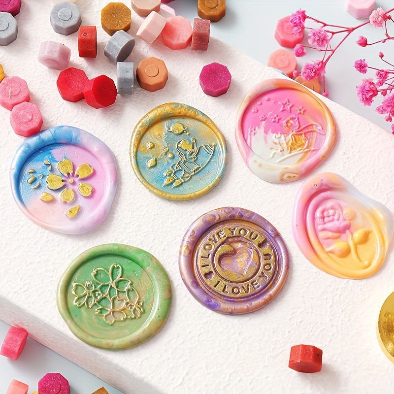 200pcs Wax Beads Seal Stamp Beads Multicolor DIY Seal