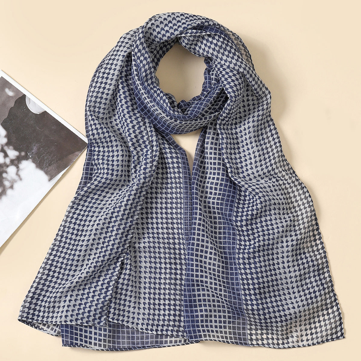 Plaid Scarf Solid Warm Winter Scarf Shawl 1pc