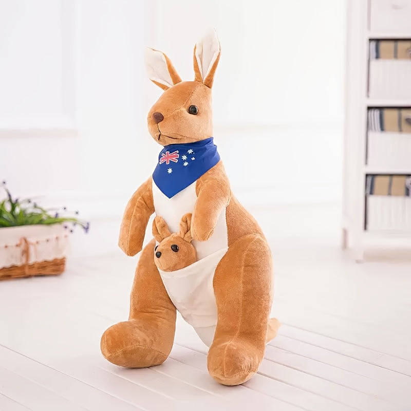 Mother and Child Kangaroo Plush Toy Doll Zoo Simulation Scenic Area Gift