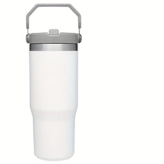 30oz Leakproof Stainless Steel Cup with Handle and Straw for Outdoor Activities