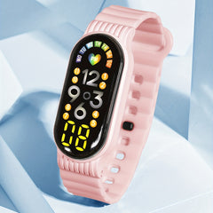 Girl Teens LED Electronic Watch Heart Touch Screen Weekly Date Sports Student