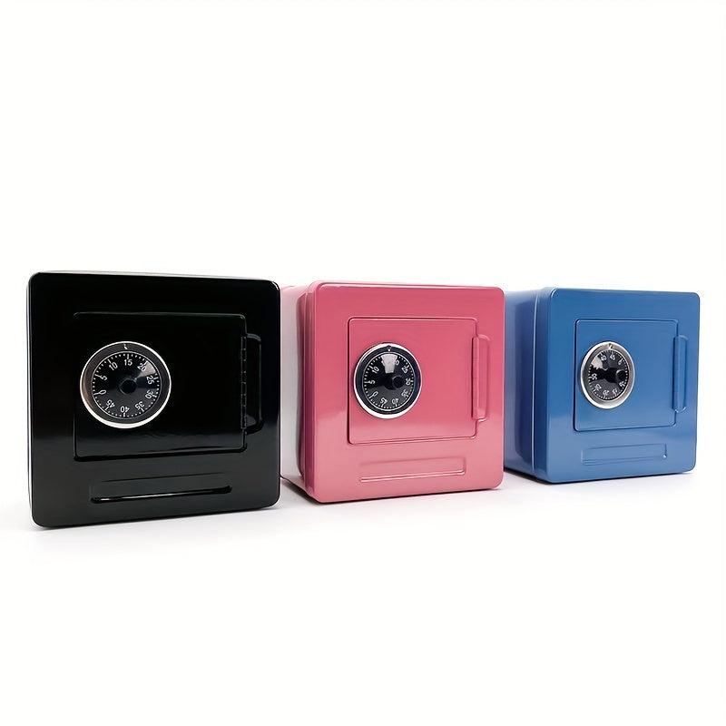 Metal Mini Safe Coin Storage Box Combo Lock Key Organizer Small Jewelry Box