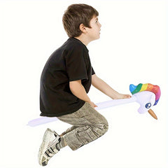 1PC Animal Inflatable Unicorn Stick Party Props Game Mounts