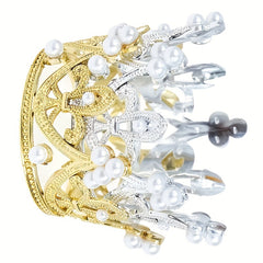 5pcs Crown Cake Decoration Ornament Party Queen Crown Wedding Pearl Crown