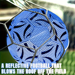 Glow Soccer Ball Size 5 Reflective For Indoor And Outdoor Training