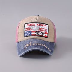 US Flag Embroidered Print Adjustable Baseball Cap for Outdoor Sport
