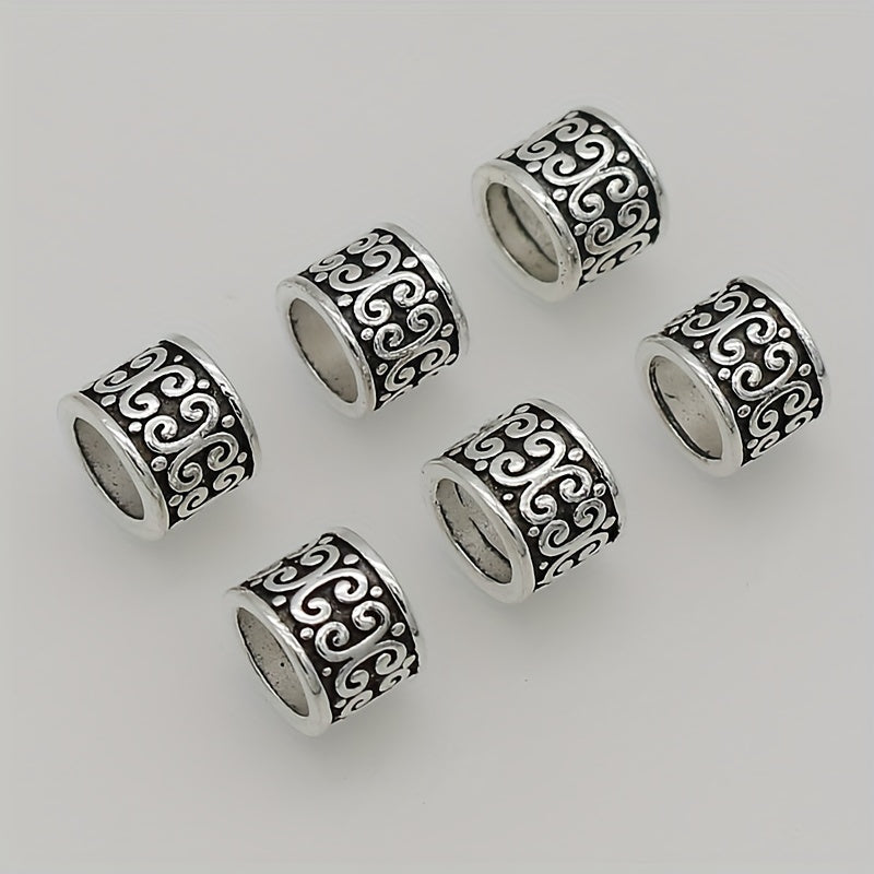 10PC Vintage Round Dreadlock Separator Beads DIY Jewelry Accessories