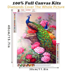 DIY 5D Diamond Painting Kit - Stunning Peacock Art for Home Decor