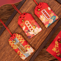 Red Prayer Lucky Bag Children's Schoolbag Pendant