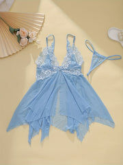 Lace Mesh Slip Dress Sexy Babydoll