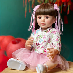 Silicone Simulation Baby Doll Girl Toy Dress Up Hair Styling