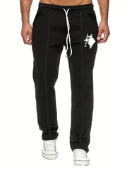 Dog Pattern Casual Stretch Drawstring Pants Men's Spring Summer Outdoor
