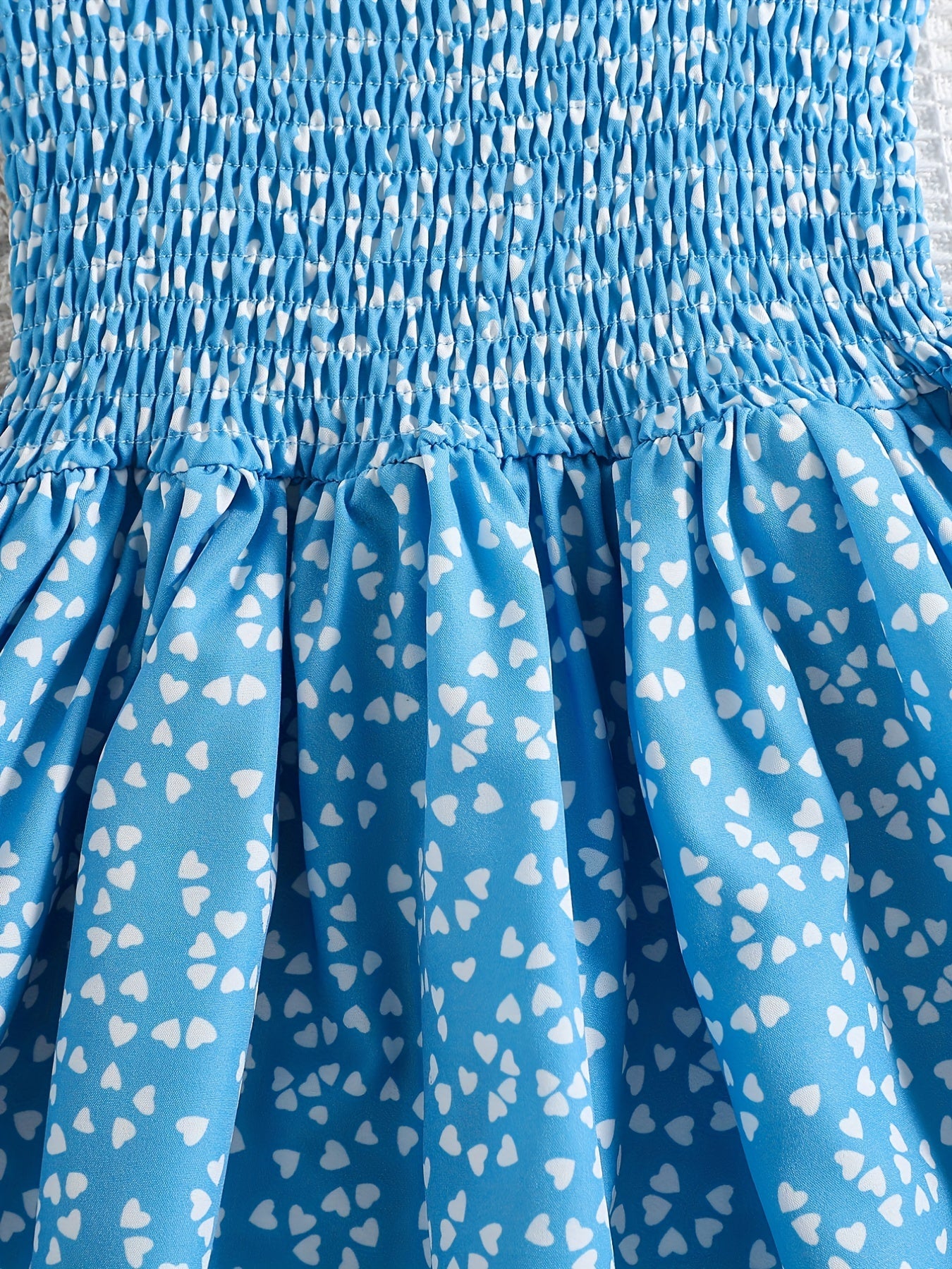 Baby Girls Heart Graphic Print Shirred Cami Dress