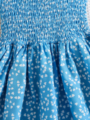 Baby Girls Heart Graphic Print Shirred Cami Dress