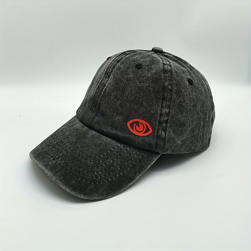 Eye Print Vintage Baseball Cap For Men Women