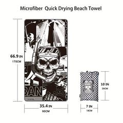Turbo Microfiber Beach Towel Quick Drying Sand Proof Swim Towel