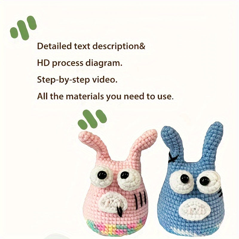 Crochet Beginners Kit with English Manual - DIY Cartoon Doll Yarn Set