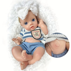 25cm Full Body Silicone Reborn Baby Dolls Painted Bebe Newborn Dolls Gift