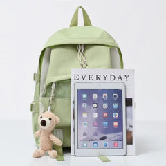 Women Printing Bookbags Middle Student Schoolbag Large Flowers Nylon Bagpack