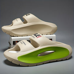 Men's Platform Slides Non Slip Slippers Open Toe Shoes
