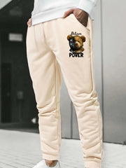 Men's Creative Graphic Print Drawstring Pants