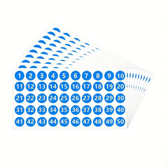 Consecutive Number Stickers 1" Vinyl Decal Self Adhesive