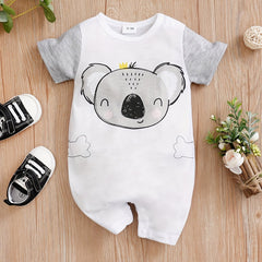 Baby's Cartoon Kola Crew Neck Short Sleeve Romper