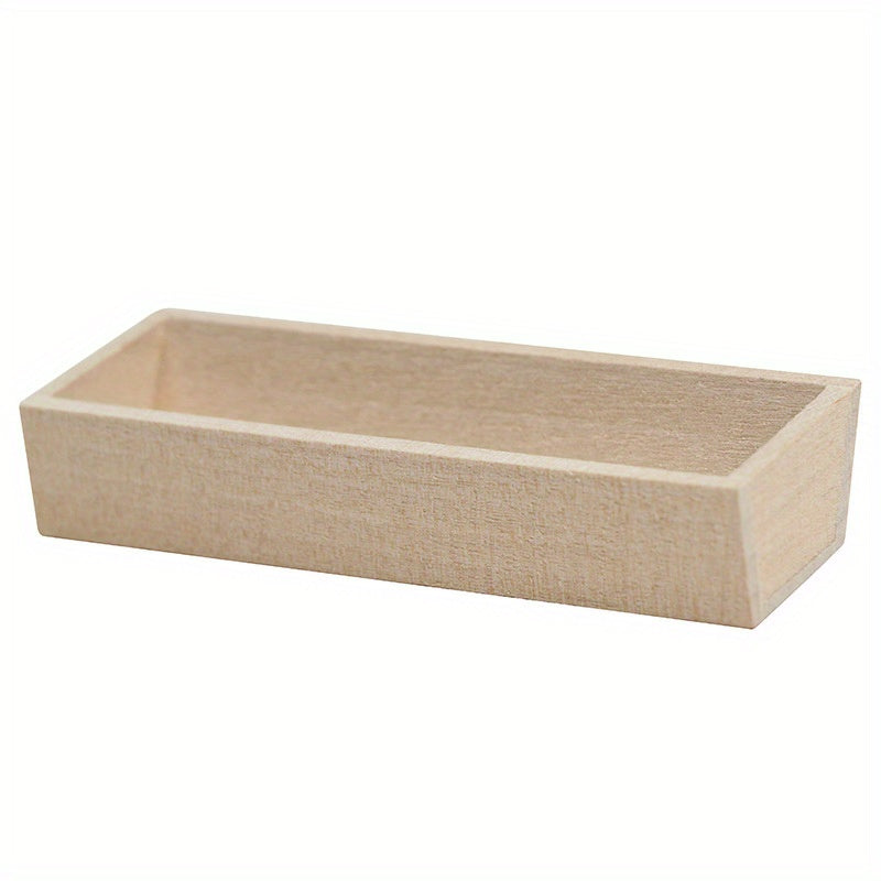 1:12 Dollhouse Wooden Planter Box Mixed Floral Garden Scene