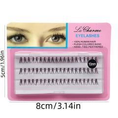 3 Rows Individual Lashes Mini Lightweight 3D Curly False Eyelashes