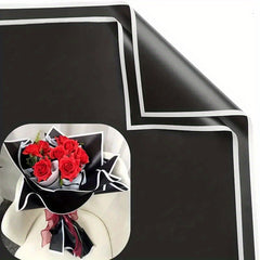 Flower Wrapping Paper Golden Edge Jelly Film Bouquet Packaging