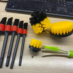 Car Air Outlet Gap Detail Brush Cleaning Brush Set 9pcs
