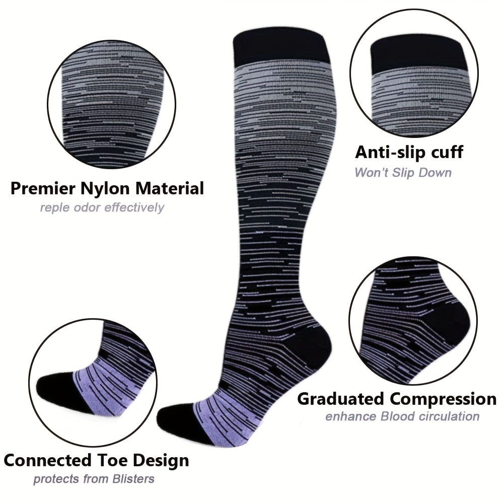 Compression Socks 20-30 mmHg for Men & Women, 6 Pairs