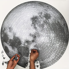 1000pcs Earth & Moon Puzzle 2D Flat Jigsaw for Adults Space Theme Toy