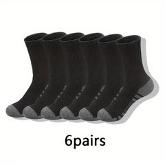 6pairs Men's Casual Crew Socks Outdoor Sports Socks