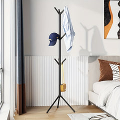 Carbon Steel Coat Rack Stand Hanging Single Rod Hat Rack
