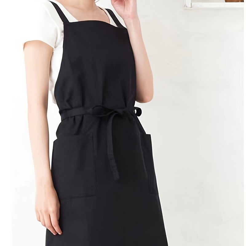 Waterproof Bib Apron with Adjustable Neck Strap and Pockets