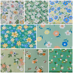 8pcs 9.8in Square Cotton Patterned Sewing Fabric Quilting DIY Scrapbooking
