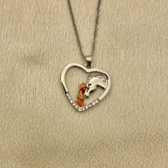 Heart Horse Pendant Necklace for Friends, Boys and Girls